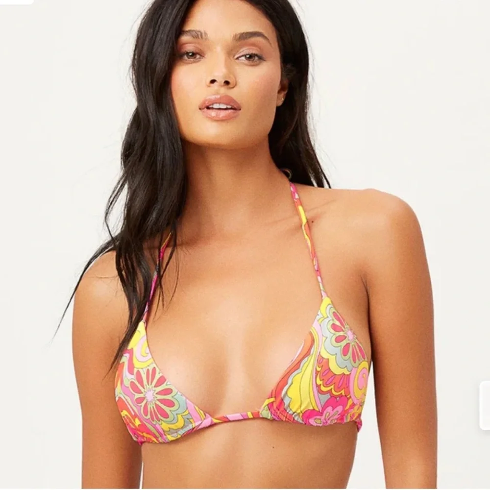 FRANKIES BIKINIS Tia Triangle Bikini Top, XS